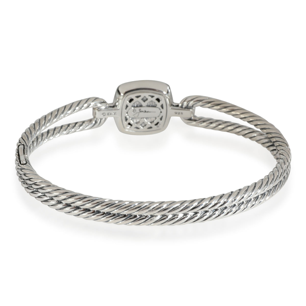 David Yurman Albion Onyx Diamond Bracelet in  Sterling Silver 0.27 CTW