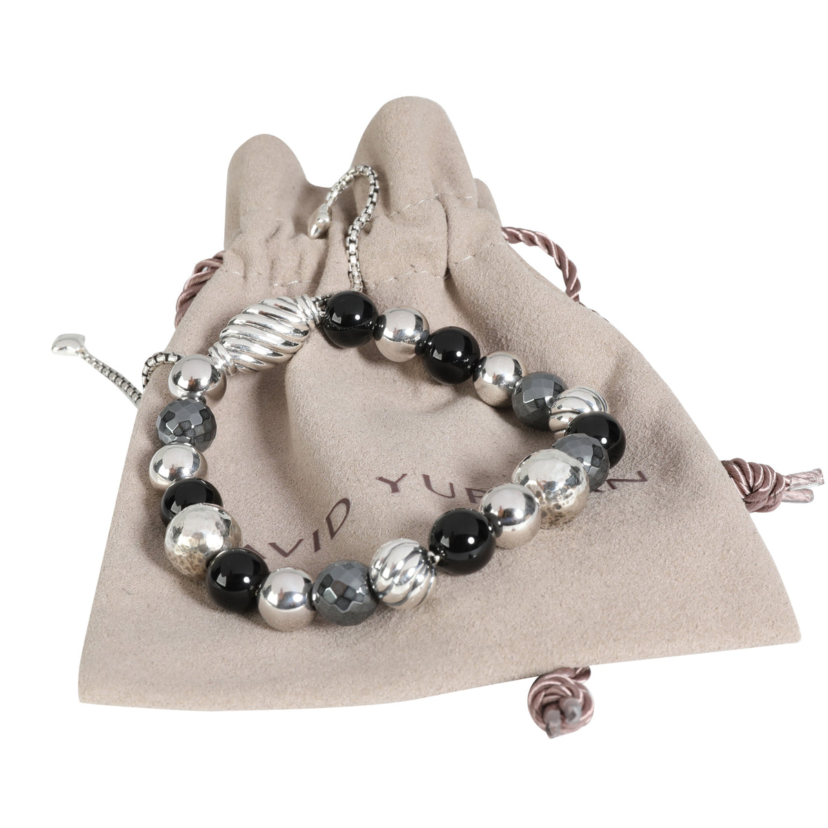 David Yurman Elements Onyx & Hematite Bracelet in  Sterling Silver