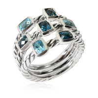 David Yurman Confetti Blue Topaz Ring in  Sterling Silver
