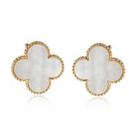 Van Cleef & Arpels Magic Alhambra Mother Of Pearl Earring in 18k Yellow Gold