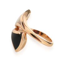 Bulgari Divas Dream Mother Of Pearl Onyx Ring in 18k Rose Gold