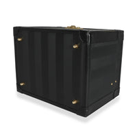 Fendi Vintage Black Pequin & Smooth Leather Train Case