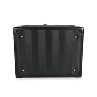 Fendi Vintage Black Pequin & Smooth Leather Train Case