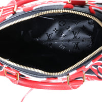 Louis Vuitton x Urs Fischer Limited Black & Red Tufted Monogram Canvas Speedy 25