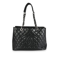 Chanel Black Quilted Caviar Grand Shopping Tote