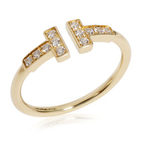 Tiffany & Co. T Diamond Fashion Ring in 18k Yellow Gold 0.13 CTW