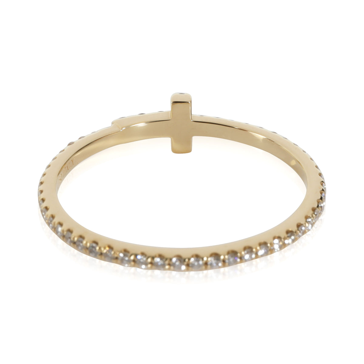 Tiffany & Co. T Diamond Wire Band in 18k Yellow Gold 0.20 CTW