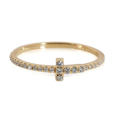 Tiffany & Co. T Diamond Wire Band in 18k Yellow Gold 0.20 CTW