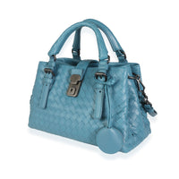 Bottega Veneta Turquoise Intrecciato Small Roma Tote