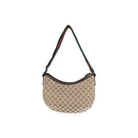 Gucci GG Canvas Web Half Moon Hobo