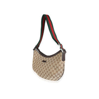 Gucci GG Canvas Web Half Moon Hobo