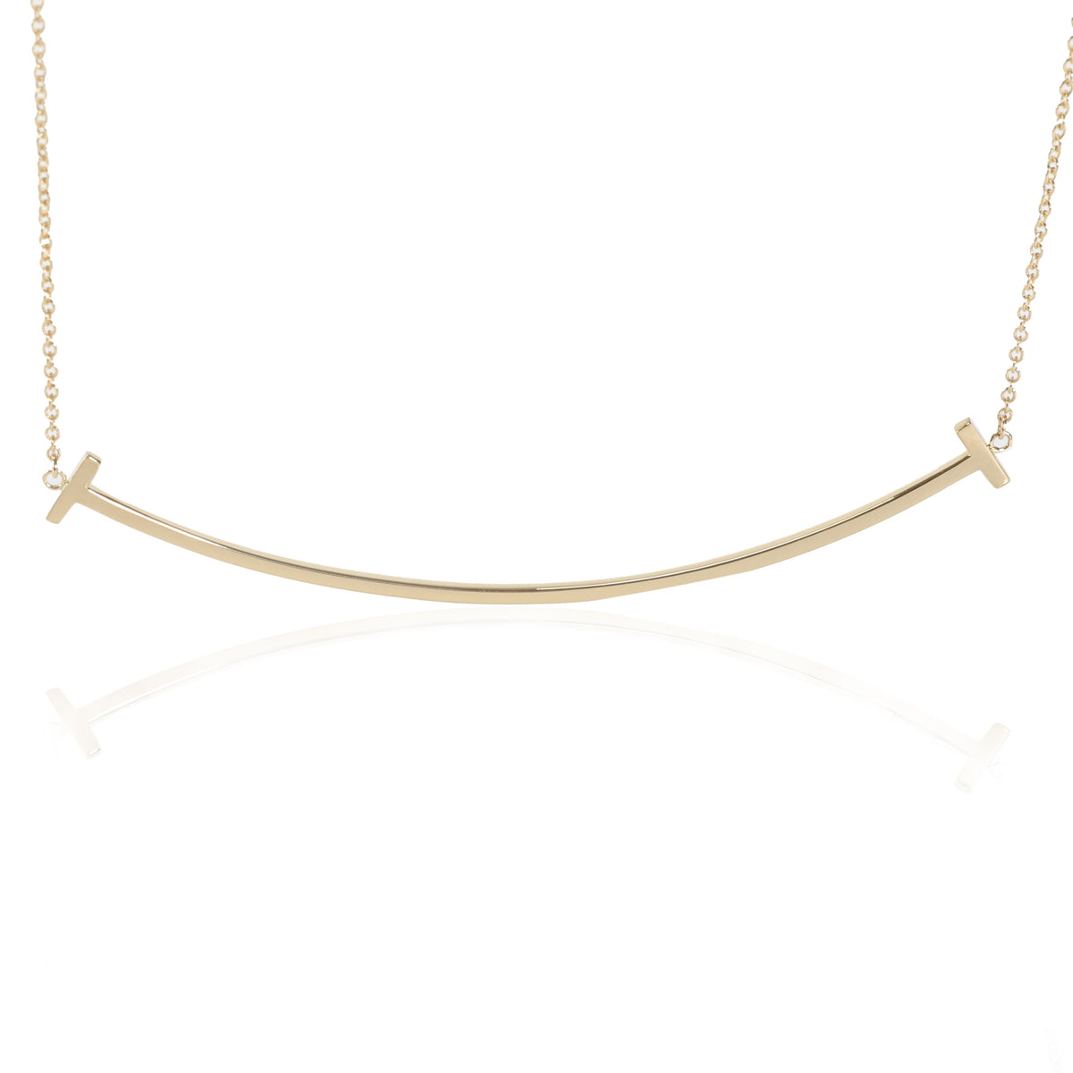 Tiffany & Co. Tiffany T Large Smile Pendant in 18k Yellow Gold