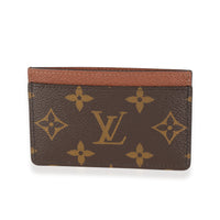 Louis Vuitton Armagnac Leather & Monogram Canvas Card Holder