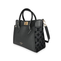 Louis Vuitton Black Leather and Tufted Monogram On My Side MM