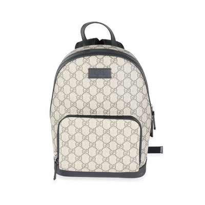 Gucci GG Supreme Canvas & Black Leather Small Eden Backpack