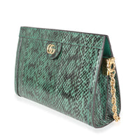 Gucci Emerald Snakeskin Small Ophidia Shoulder Bag