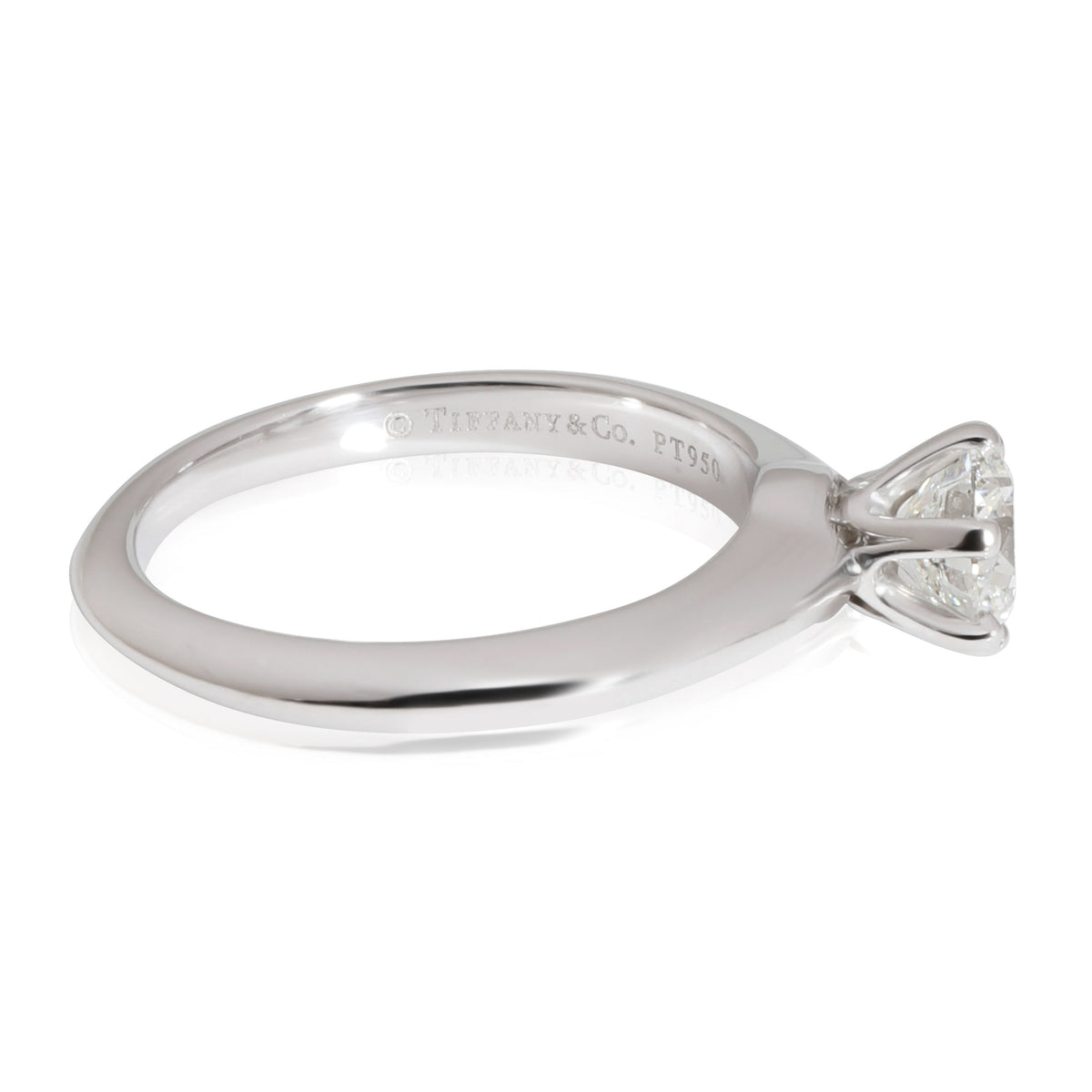 Tiffany & Co. Diamond Engagement Ring in Platinum H VVS2 0.76 CTW