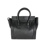 Céline Black Calfskin Leather Mini Luggage Tote