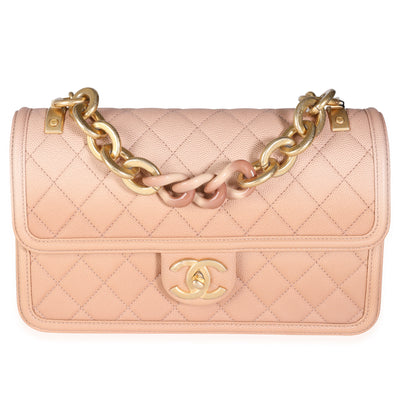 Chanel Beige Ombré Quilted Caviar Sunset By The Sea Bag