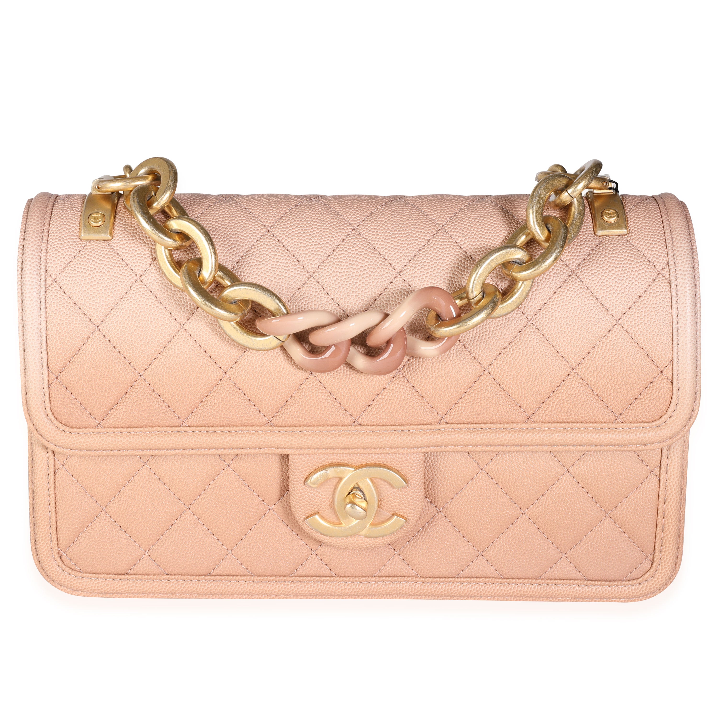 CHANEL Caviar Quilted Medium Sunset On The Sea Flap Blue 446515