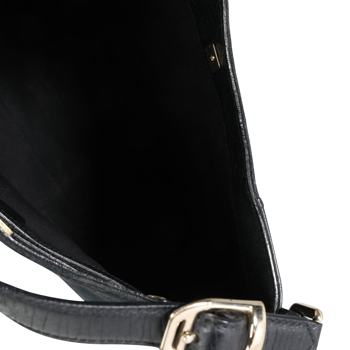 Vintage Gucci GG Black Canvas Horsebit Web Hasler Hobo Bag
