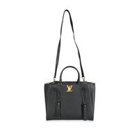 Louis Vuitton Black Grained Calfskin Lockmeto Tote