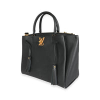 Louis Vuitton Black Grained Calfskin Lockmeto Tote