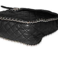 Chanel Black Quilted Lambskin Chain Around Maxi Flap Bag