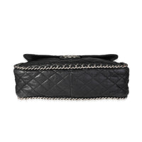 Chanel Black Quilted Lambskin Chain Around Maxi Flap Bag