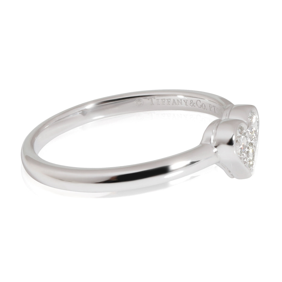 Tiffany & Co. Diamond Heart Ring in Platinum 0.19 CTW