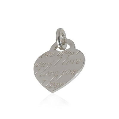 Tiffany & Co. Notes Heart  Pendant in  Sterling Silver