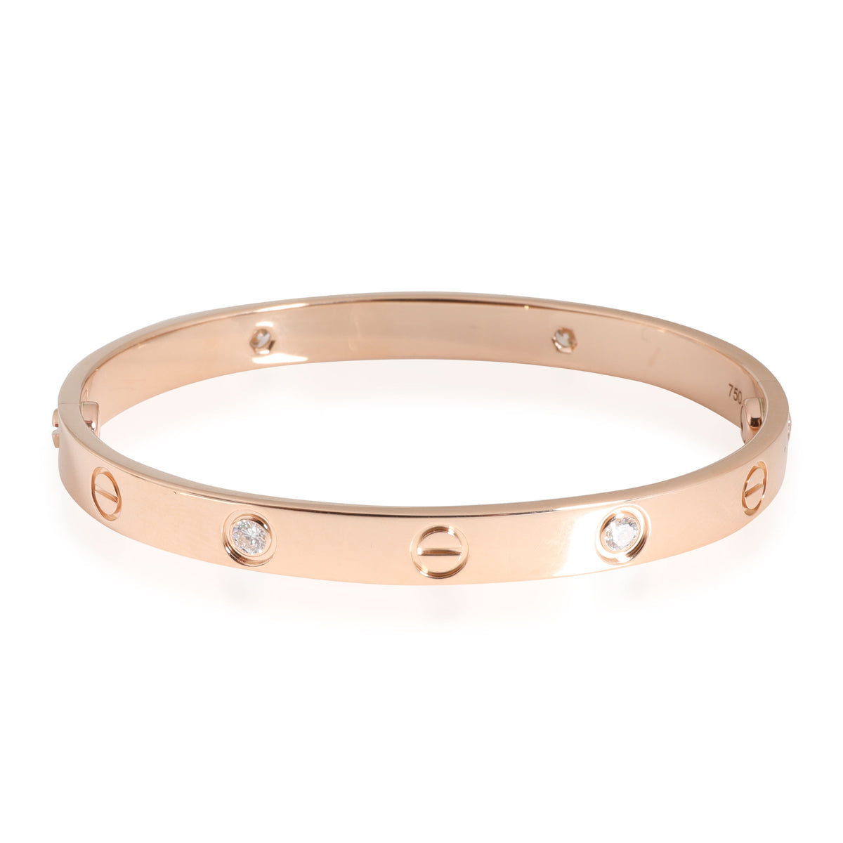 Cartier Love Diamond Bracelet in 18k Rose Gold 0.42 CTW