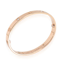 Cartier Love Diamond Bracelet in 18k Rose Gold 0.42 CTW