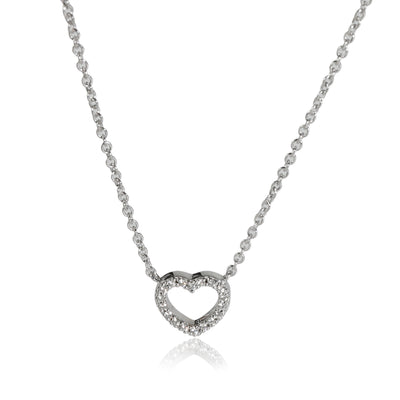 Tiffany & Co. Diamond Heart Pendant in 18k White Gold 0.06 CTW