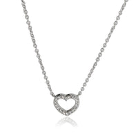 Tiffany & Co. Diamond Heart Pendant in 18k White Gold 0.06 CTW