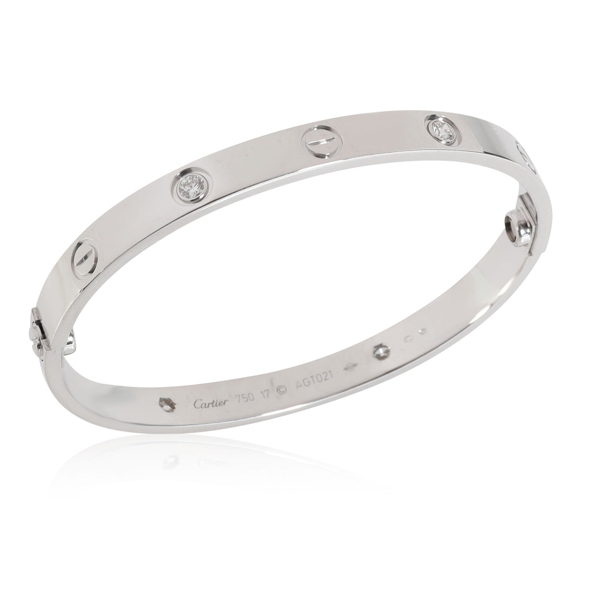 Cartier Love Bracelet, 4 Diamonds (White Gold)