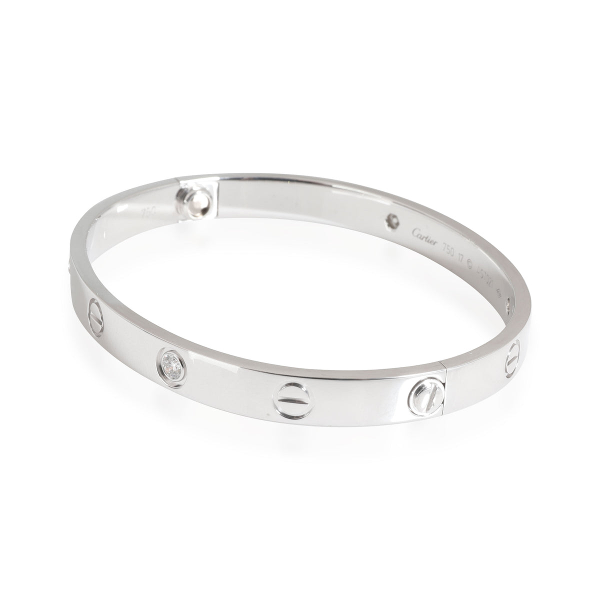 Cartier Love Bracelet, 4 Diamonds (White Gold)