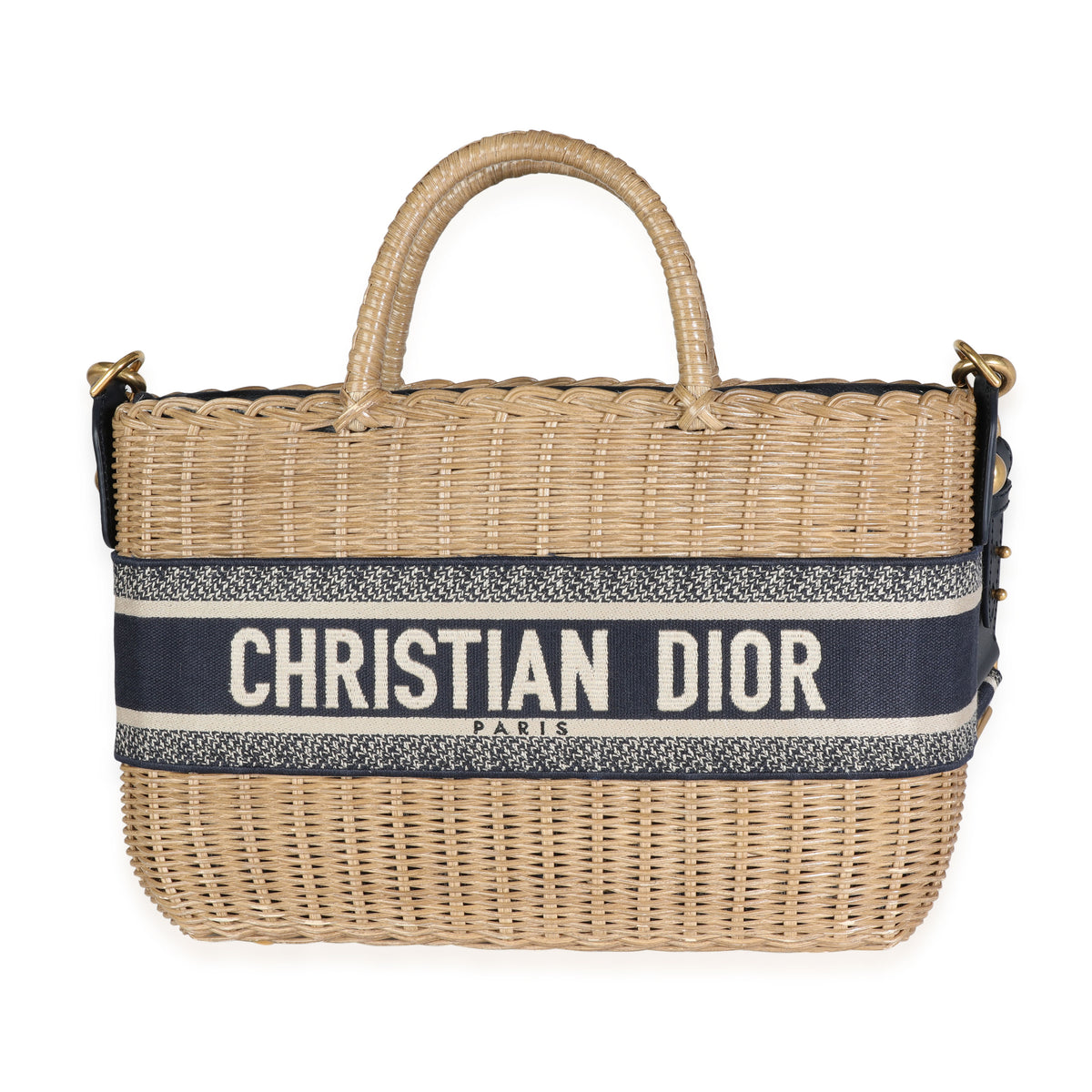 DIOR Womens Lady Dior Wicker Bag in Beige  Second Hand