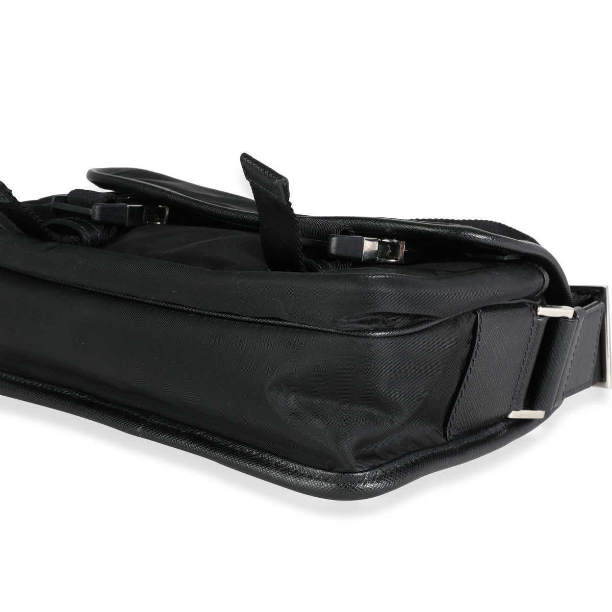 Prada Re-nylon Saffiano Leather Briefcase Bag in Black for Men
