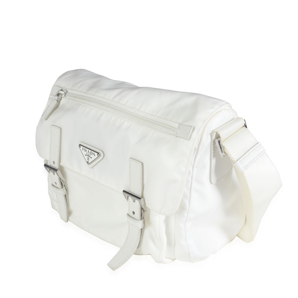 White Re-nylon Shoulder Bag