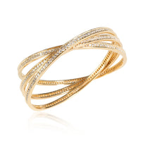 Cartier Trinity Diamond Bangle in 18K Yellow Gold