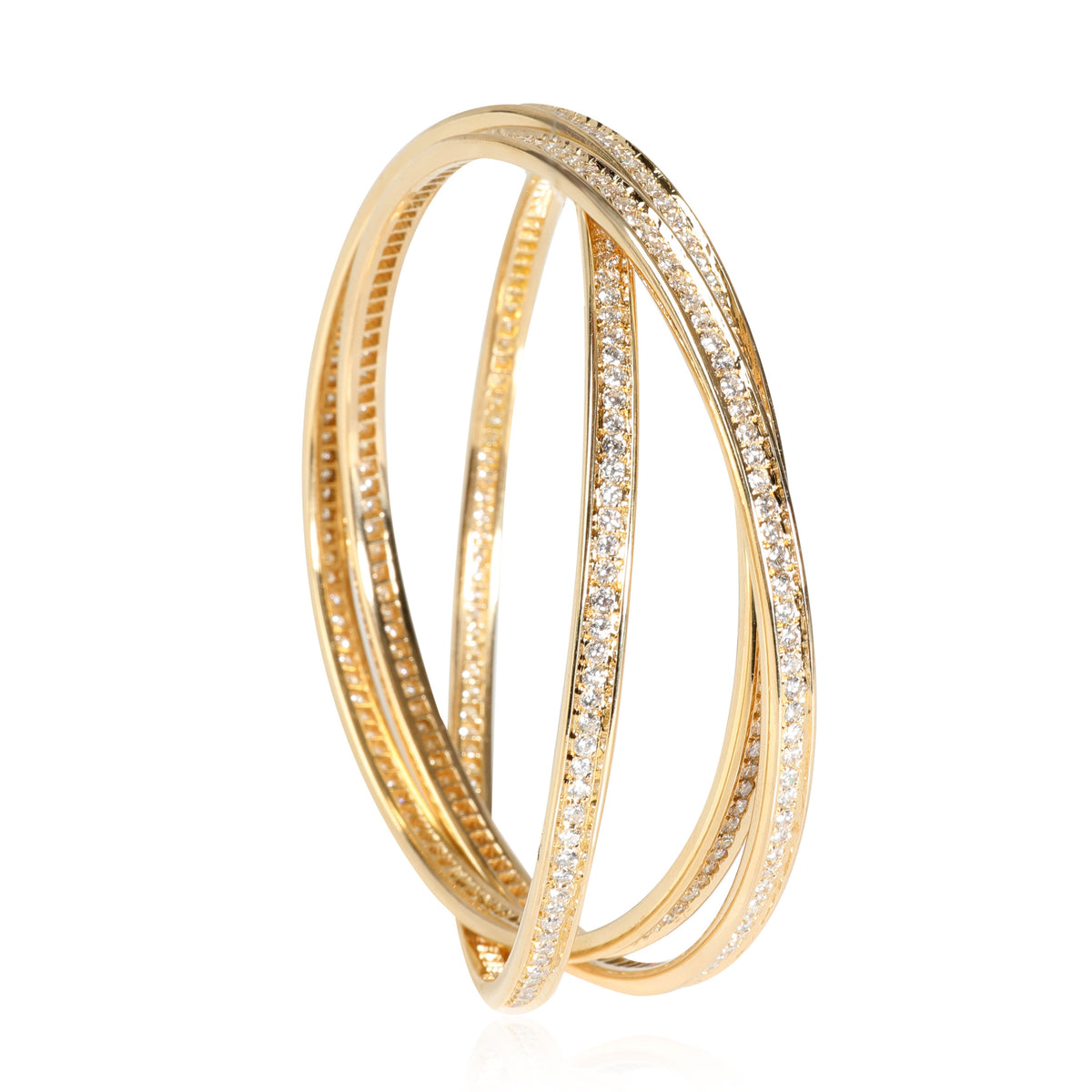 Cartier Trinity Diamond Bangle in 18K Yellow Gold