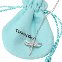 Tiffany & Co. Diamond Dragonfly Pendant in Platinum 0.14 CTW