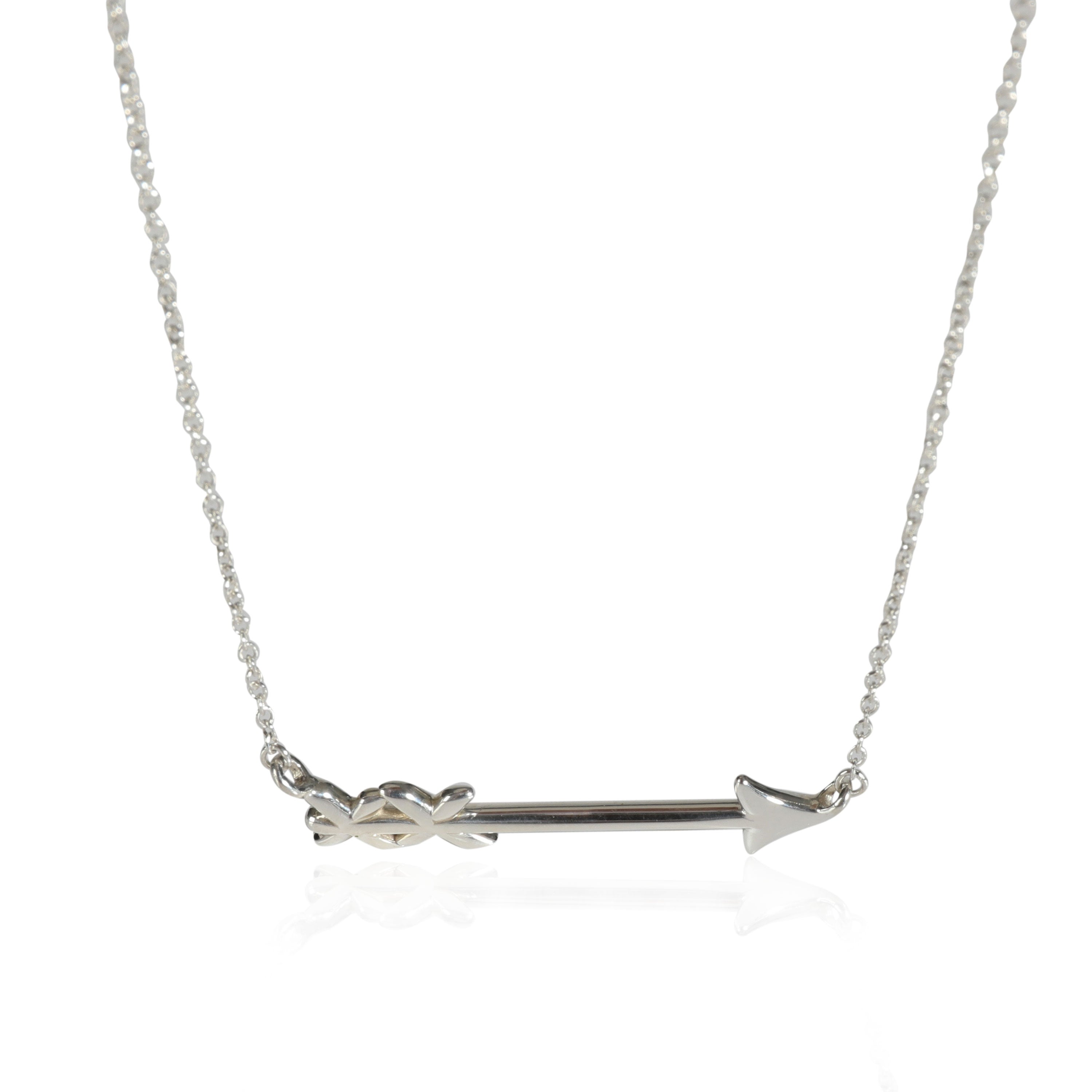 Heart and Arrow Necklace in Sterling Silver