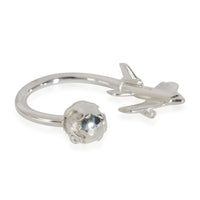 Tiffany & Co. Airplane & Globe Key Ring  in  Sterling Silver