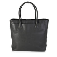 Chanel Anthracite Grained Calfskin Leather Tall Cerf Tote