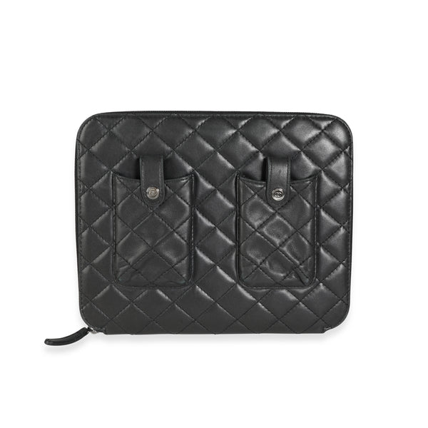 Chanel Pink Quilted Leather Crossbody iPad Case Chanel