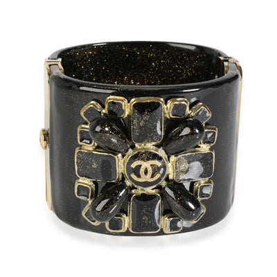 Chanel 	 CC Gripoix Cuff Bracelet with Embellished Resin