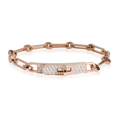 Hermès Kelly Chaine Diamond Bracelet in 18K Rose Gold 0.62 CTW