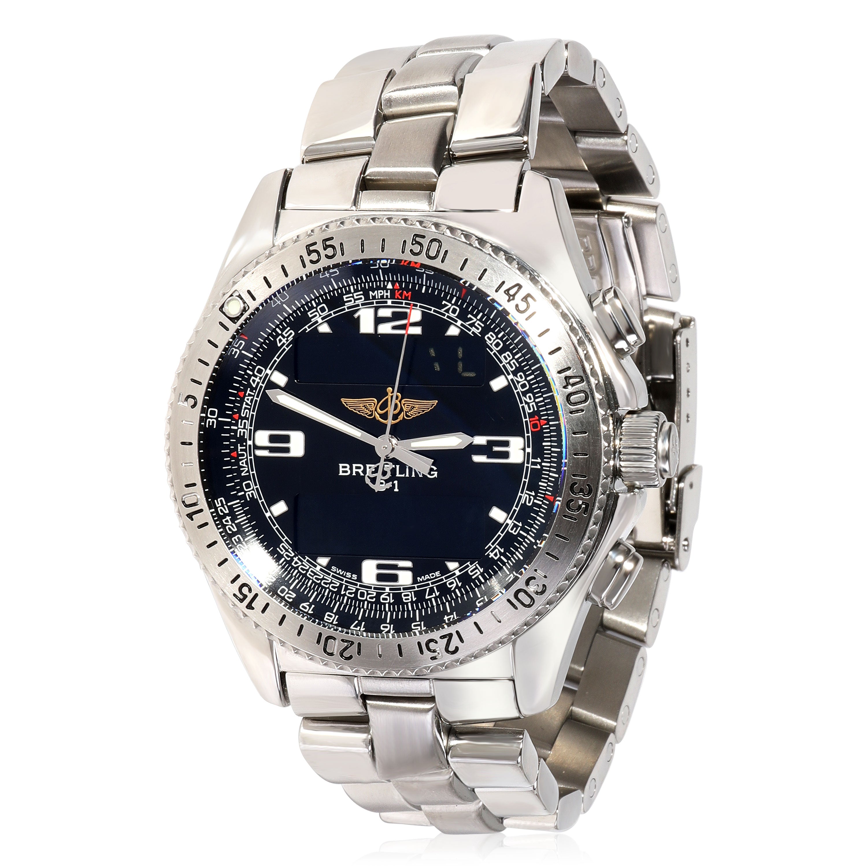 【正規店メンテ品】BREITLING B-1 Breitling Professional B-1 A68362 Men's Watch in Stainless Steel